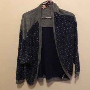 Navy and grey cardigan